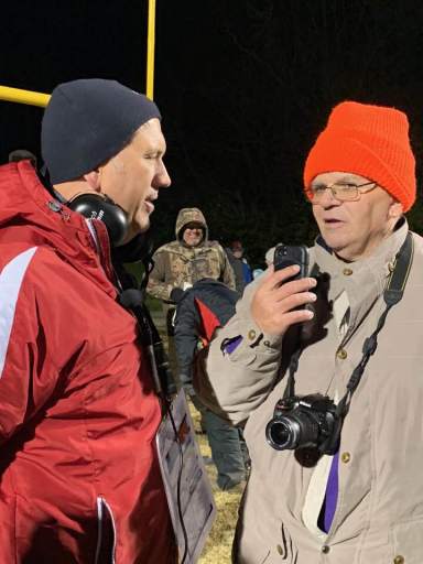 with mark peach after highlands. my last football game